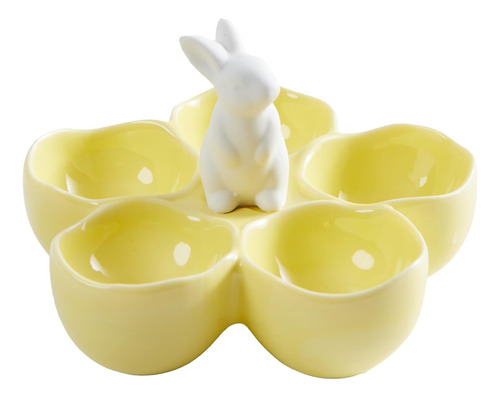 Soporte Para Huevos De Pascua Con Diseño De Conejo, 5 Huevos