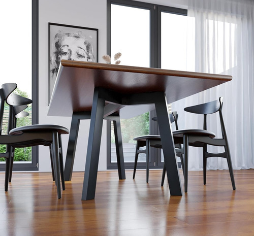 Pé De Mesa/ Base Para Granito/vidro/mdf Preto