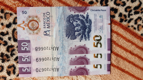 Billetes De 50 Ajolote (Usado)