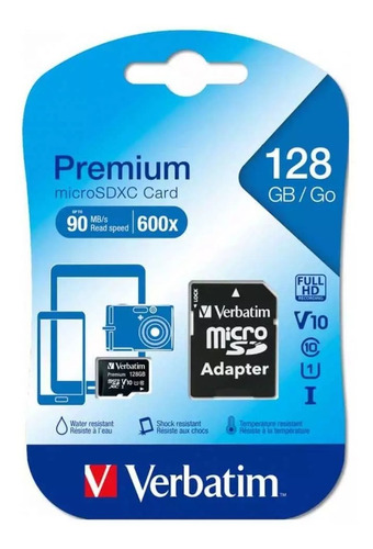 Imagen 6 de 6 de Tarjeta De Memoria Verbatim 44085 Premium Sd 128gb Clase 10