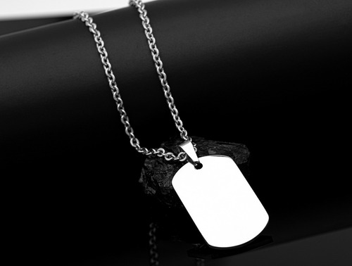 Corrente Pingente Militar Exército Ogrife J-233 Aço Inox Cor Prata