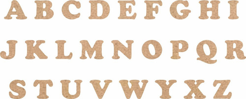 Imagem 1 de 1 de 100 Aplique Letras Iniciais 3 Cm Mdf Crú