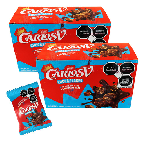 Carlos V Choc & Flakes Hojuela Crujiente Con Chocolate 387g
