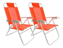 Comprar Reposera Silla Alta Playa Aluminio 5 Pos Coversol Set X2 Un.
