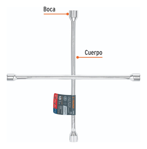 Llave Cruz Universal 18´ Desmontar Llantas Mecanico 15480