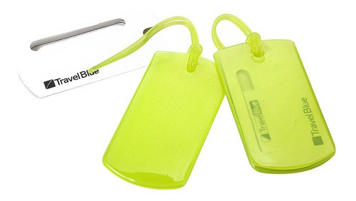 Identificador De Bagagem | Kit C/ 2 Unidades Cor Verde Fluorescente