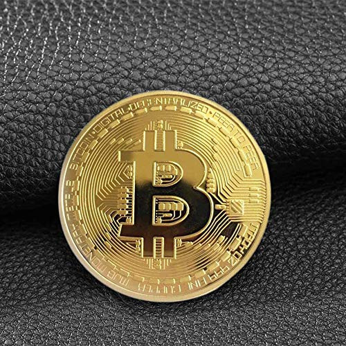 Moneda De Bitcoin Dorada/plateada, Bronce, Física, Bitcoins, Coleccionable, Colección De Arte, Colección De Arte, Decoración Navideña Física,