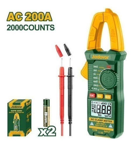 Pinza Amperometrica 2-200a/2-600v Jadever