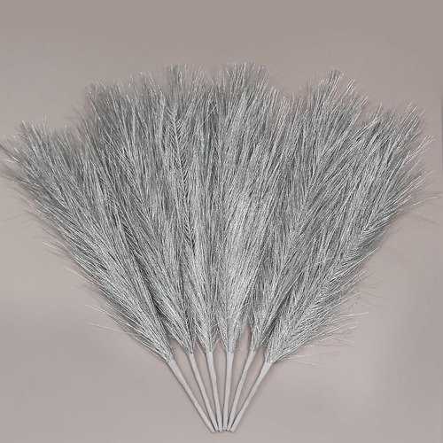 Flores Artificiales Hierba Pampas 6 Pompas 17 Relleno Jarrón