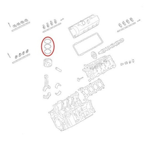 Imagen 2 de 5 de Juego De Anillos Estandar F250 Y F350 Super Duty Original