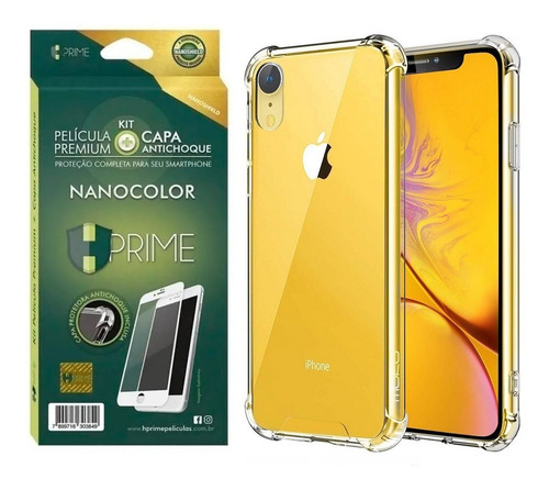 Imagem 1 de 3 de Kit Premium Película + Capinha iPhone XR 6.1 Hprime