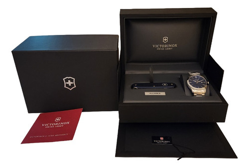 Reloj Victorinox Alliance 40 Mm Azul Con Navaja Suiza