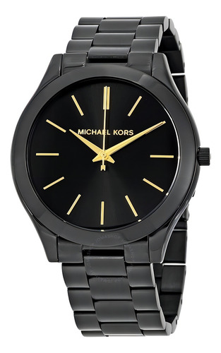 Relógio Michael Kors Mk3221 Slim Runway Preto Original Cor Da Correia $$$ Cor Do Bisel Não Cor Do Fundo