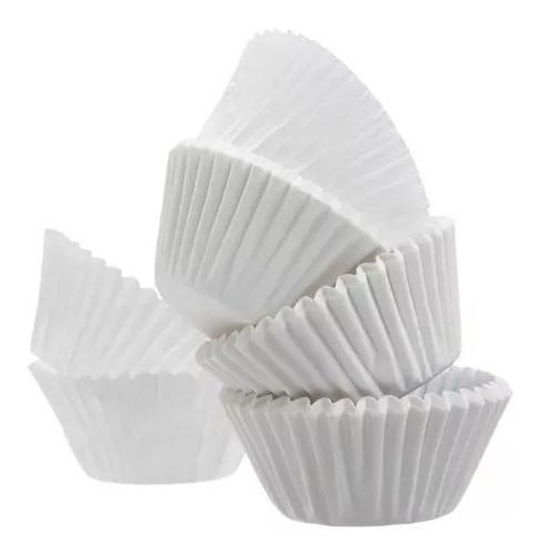 Capacillos Blancos N°5 Para Cupcakes 100 Pzas