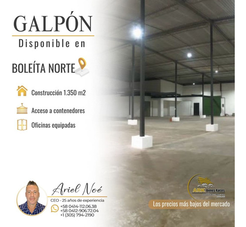 (#1096) Galpón De 1.350 M2 Boleita Norte