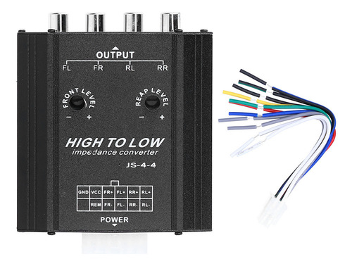 12v Convertidor De Impedancia Audio De 4 Canales Rca Alto A