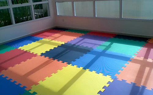 8 Tapete Placa Eva Tatame Infantil 50 X 50 X 1cm Com Borda Cor Colorido Liso