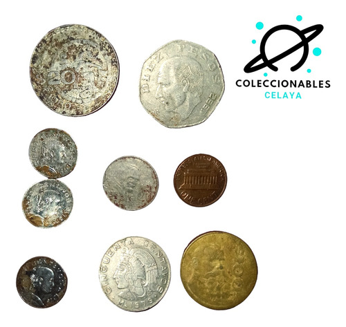 Monedas México Mexicana Antiguas Antigüedad Coleccionables 