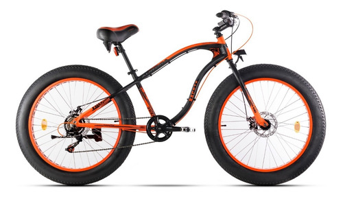 Bicicleta Fat Bike Aurora Bacota + 7 Velocidades Rodado 26