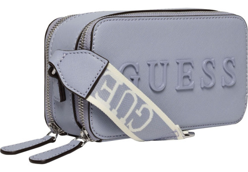 Bolsa Guess Factory Sf961470-wis Acabado de los herrajes Níquel Color Azul claro Correa de hombro Azul claro Diseño de la tela Lisa