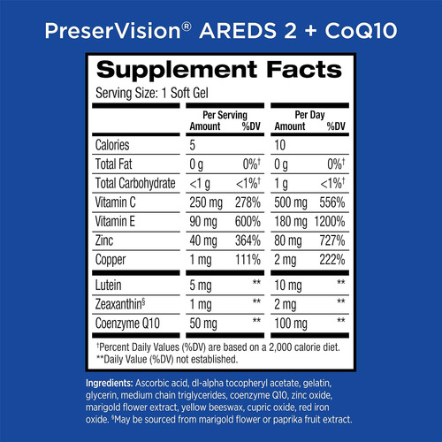 160cap Vitamina /p Ojos Y Corazón Areds-2 Coq10 Preservision
