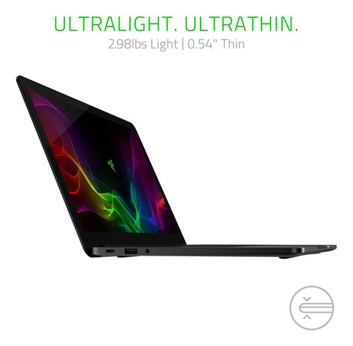 Laptop Razer Blade Tactil, Core I7-8th, 16gb Ram, 512gb M2. Negro (Reacondicionado)