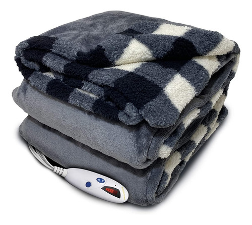 Biddeford Blankets - Manta Eléctrica De Velvetón Sherpa, Cal