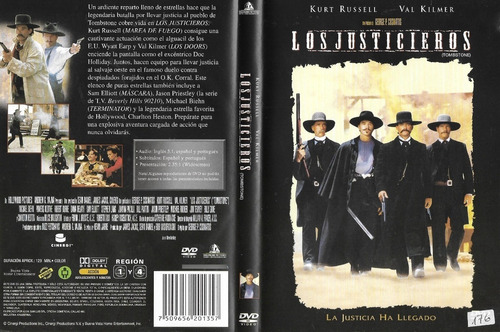 Los Justicieros Dvd Tombstone Kurt Russell Val Kilmer