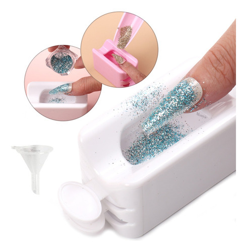 Recipiente + Embudo Para Aplicar Decoracion De Uñas 