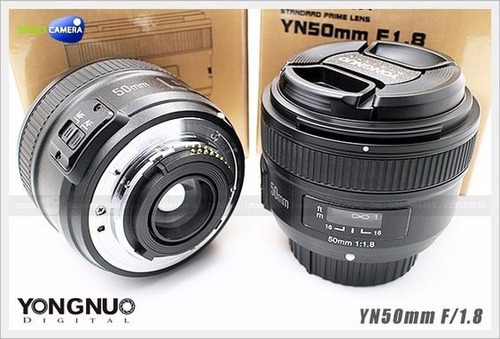 Lente Yongnuo 50mm F/1.8 Nikon + Parasol Brinde