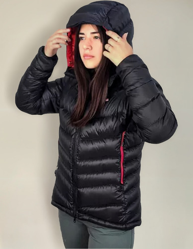 Campera De Pluma Andes Con Capucha Mujer - Ansilta