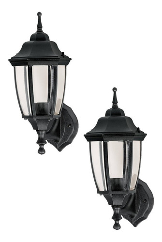 Kit De 2 Farol Colgante Pared Exterior Arbotante Soportado