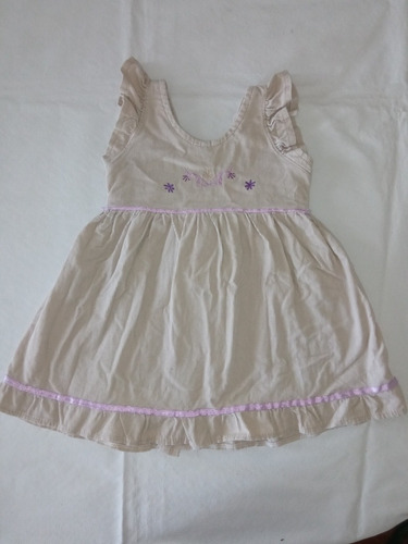 Vestido De Beba De Pana 18 Meses Impecable (Usado)