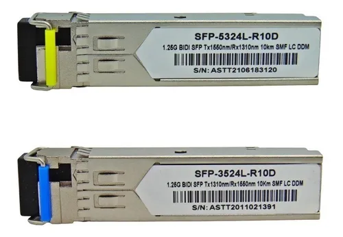 comprar Gbic 10km Lc Par 1gb Bidirecional Wdm Kit Gbic 10km Monomodo