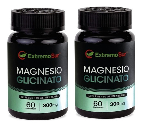 Extremo Sur - 2x Magnesio Glicinato 300mg 60 Comprimidos