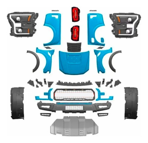 Body Kit Conversión Ford Ranger 2013-2022 A Lobo Raptor