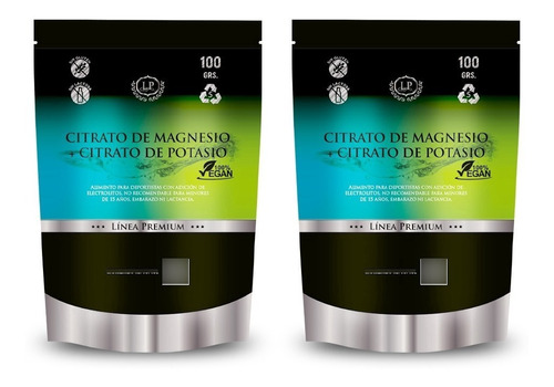 Pack Citrato De Magnesio + Cit. Potasio Polvo 2 X 100 Grs. 