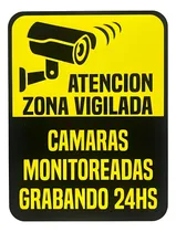 Comprar Cartel Propiedad Camaras Seguridad Monitoreo Grabacion 30x40