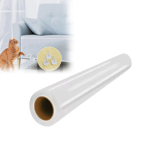 Protetor De Sofá Adesivo Gatos Anti-arranhão Transparente 3m