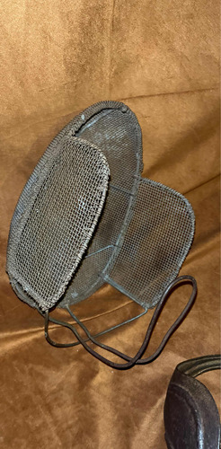 Imagen 10 de 10 de Esgrima Espada Sable Húngaro Y Casco Protector Antiguo