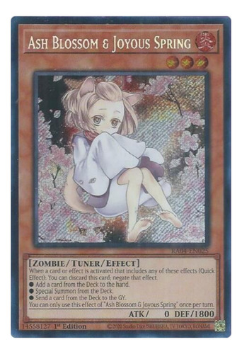 Yugioh! Ash Blossom & Joyous Spring - Ra04 (secret Rare) Ash Blossom And Joyous Spring Inglés (Usado)