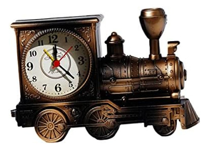 Toyvian Vintage Retro Tren Tren Despertador Reloj Despertado