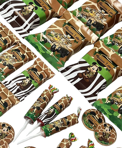 Golosinas Personalizadas X 10 Candy Bar Safari