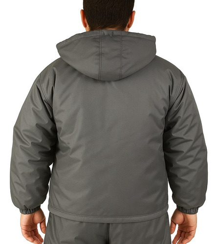 Campera Trucker De Trabajo Precio Por Mayor Gris Oscuro Xs