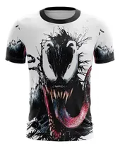 Comprar Polo Sublimado Venom Blanca 100% Poliester