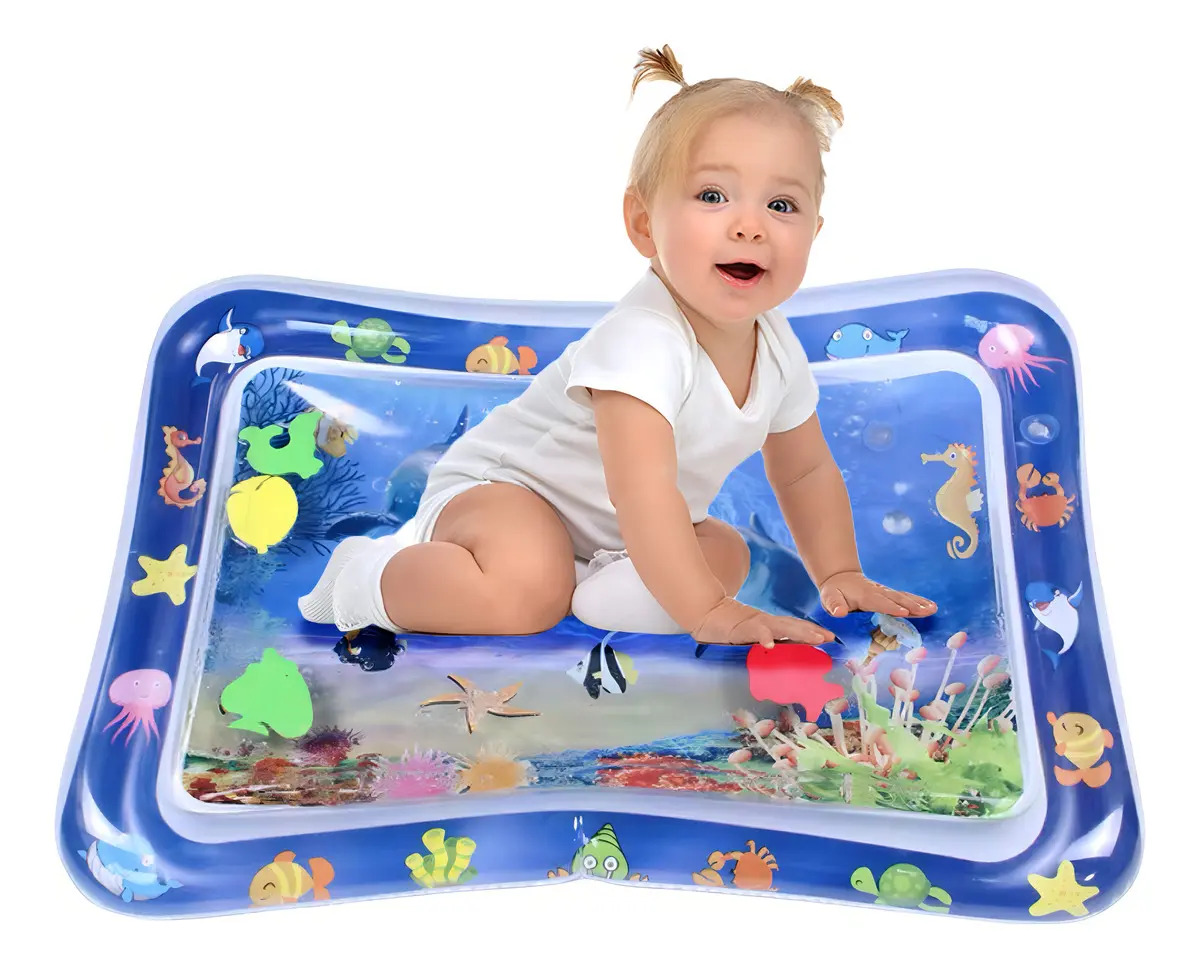 Tapete Almofada De Água Inflável Infantil Color Fundo Do Mar Baby Cor Polvo