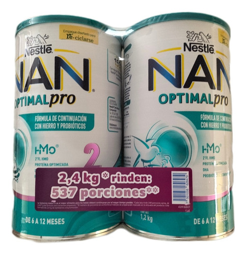 Formula En Polvo Nan Optimal Pro De 6 A 12 Meses 1.2kg E2