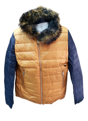 Chaqueta Cocotero Azul Cuero Sintético.