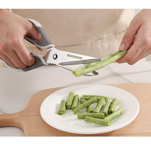 Imagen 4 de 10 de Tijeras De Cocina Para Cocinar Carne De Pollo, Acero