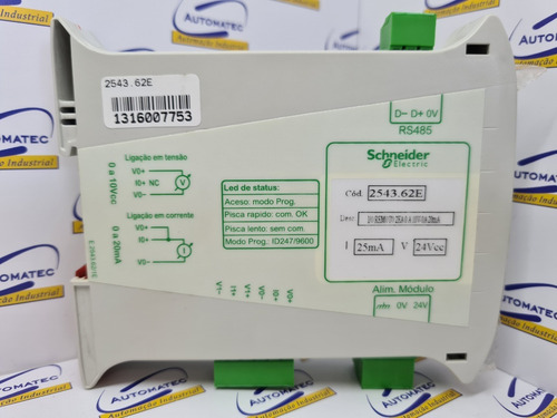 Modulo Remoto Digital Atos Schneider 2543.62e Brio Schneider
